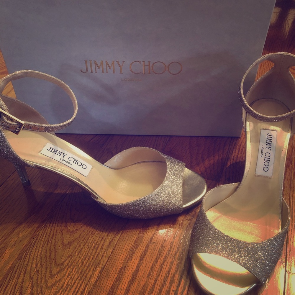 Jimmy Choo’s style Annie Glitter 65 mm